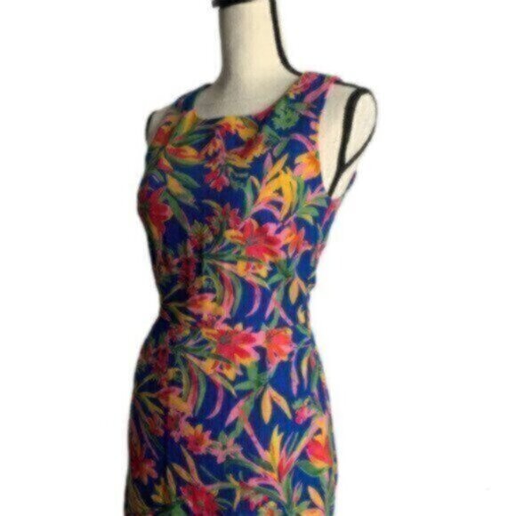 NWOT J. Crew Tropical Floral Sleeveless Sheath Cocktail Dress - Picture 5 of 12